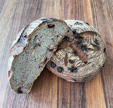 Holiday Walnut Cranberry Sourdough Loaf